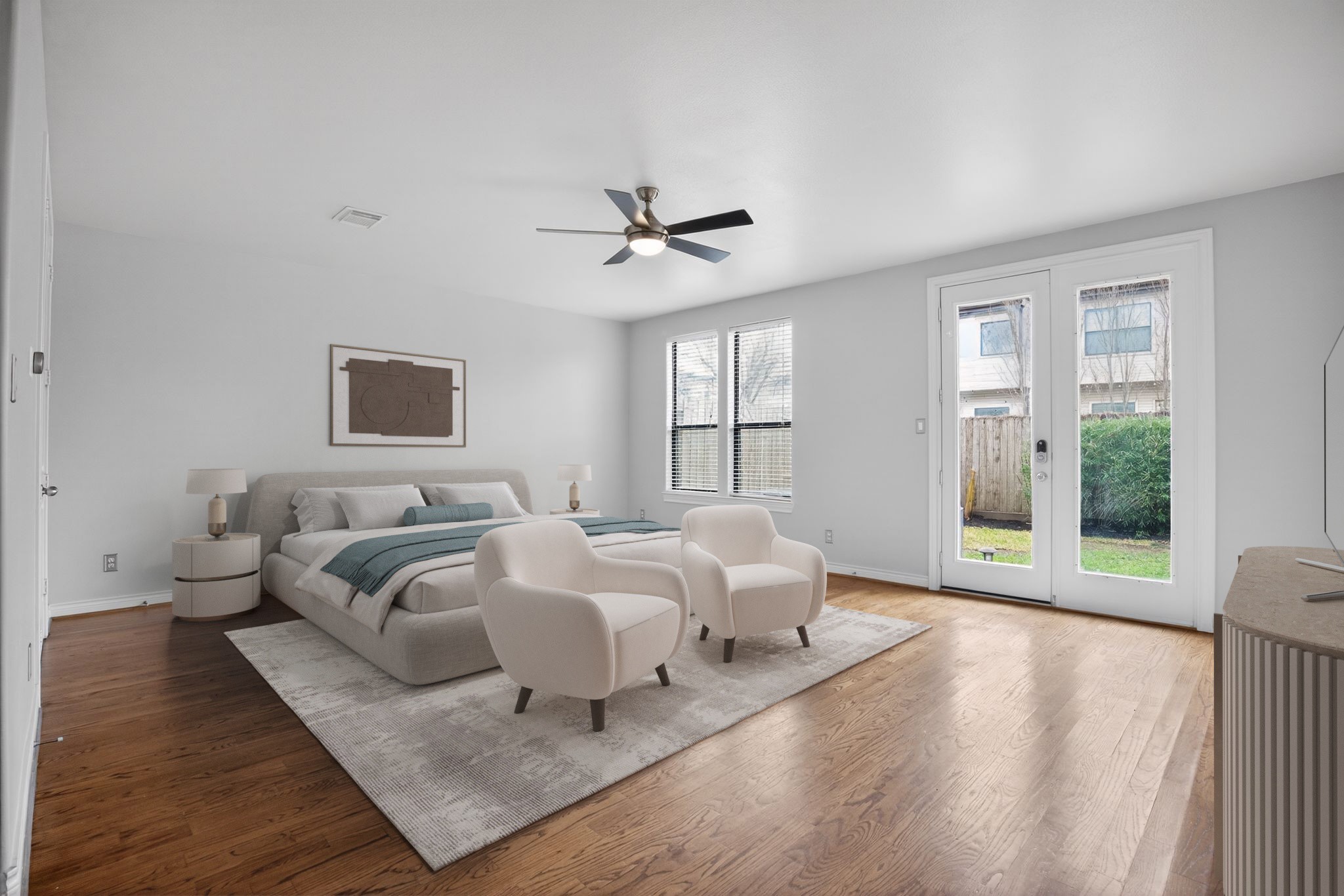 5719 Darling Street Houston, TX 77007 - Photo 3 of 35 a living room with furniture and wooden floor