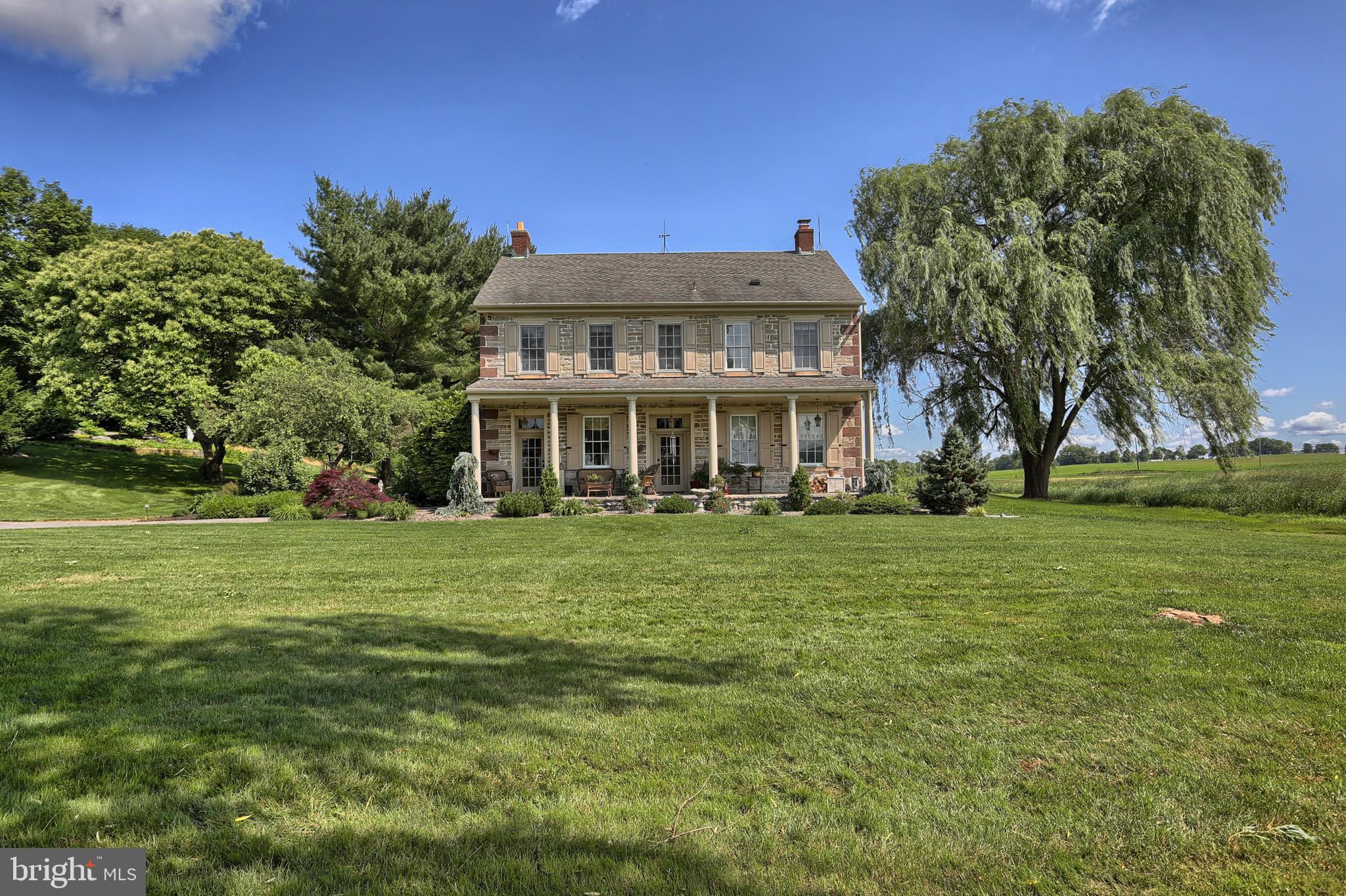 1500 Schaeffer Road Newmanstown, PA 17073 - Photo 48 of 97 Front View of Stone Home