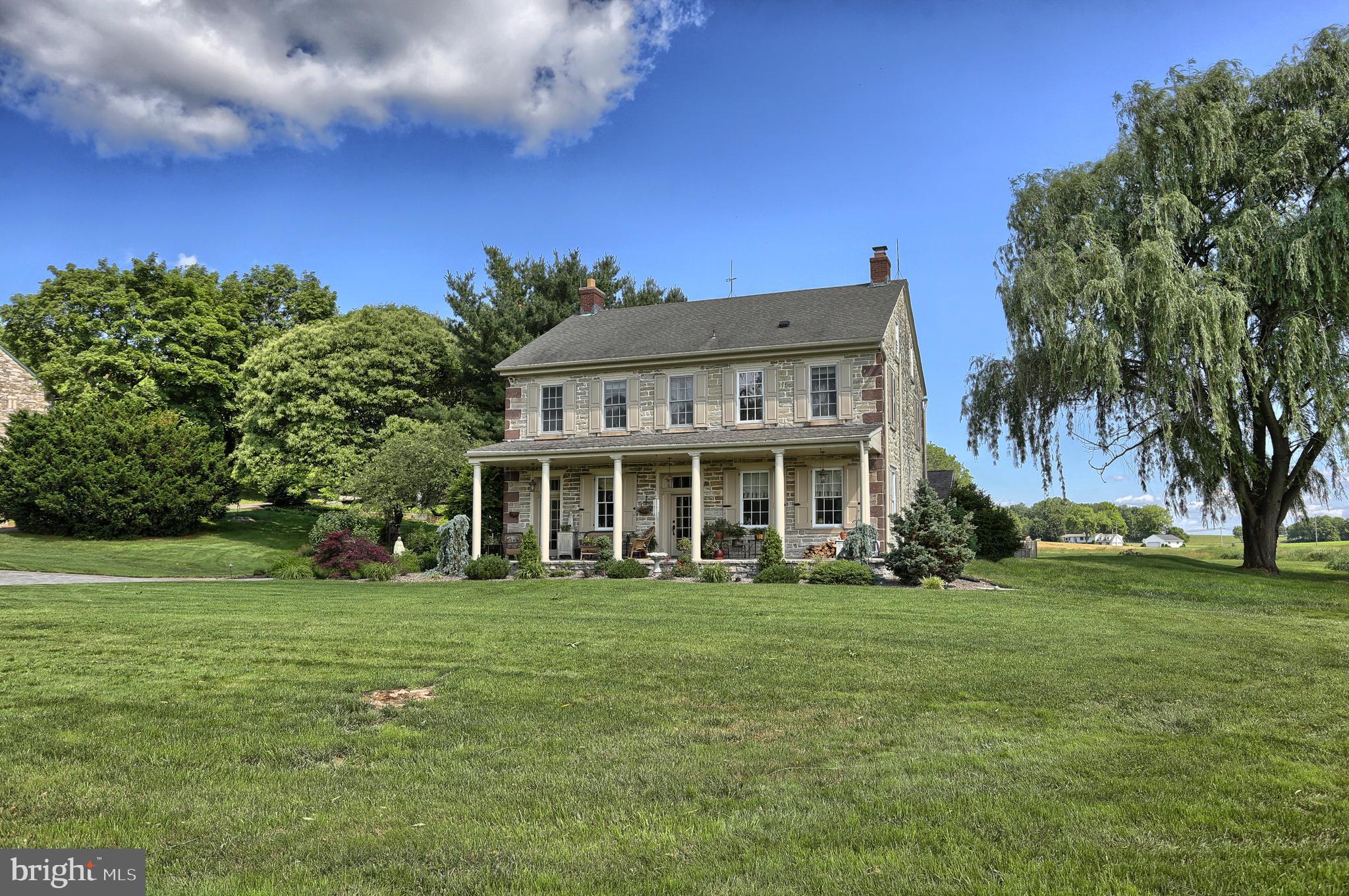 1500 Schaeffer Road Newmanstown, PA 17073 - Photo 49 of 97 Front View of Stone Home