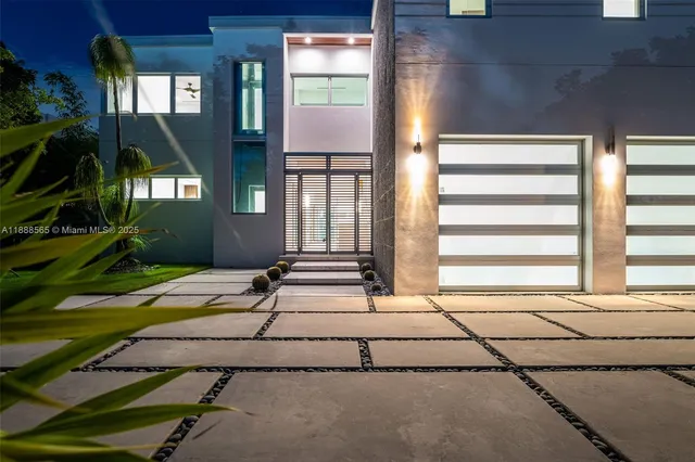 a front view of a house