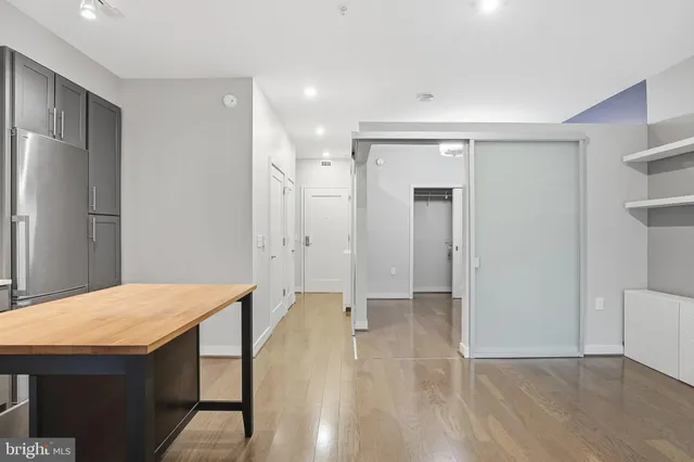 a view of kitchen and a window