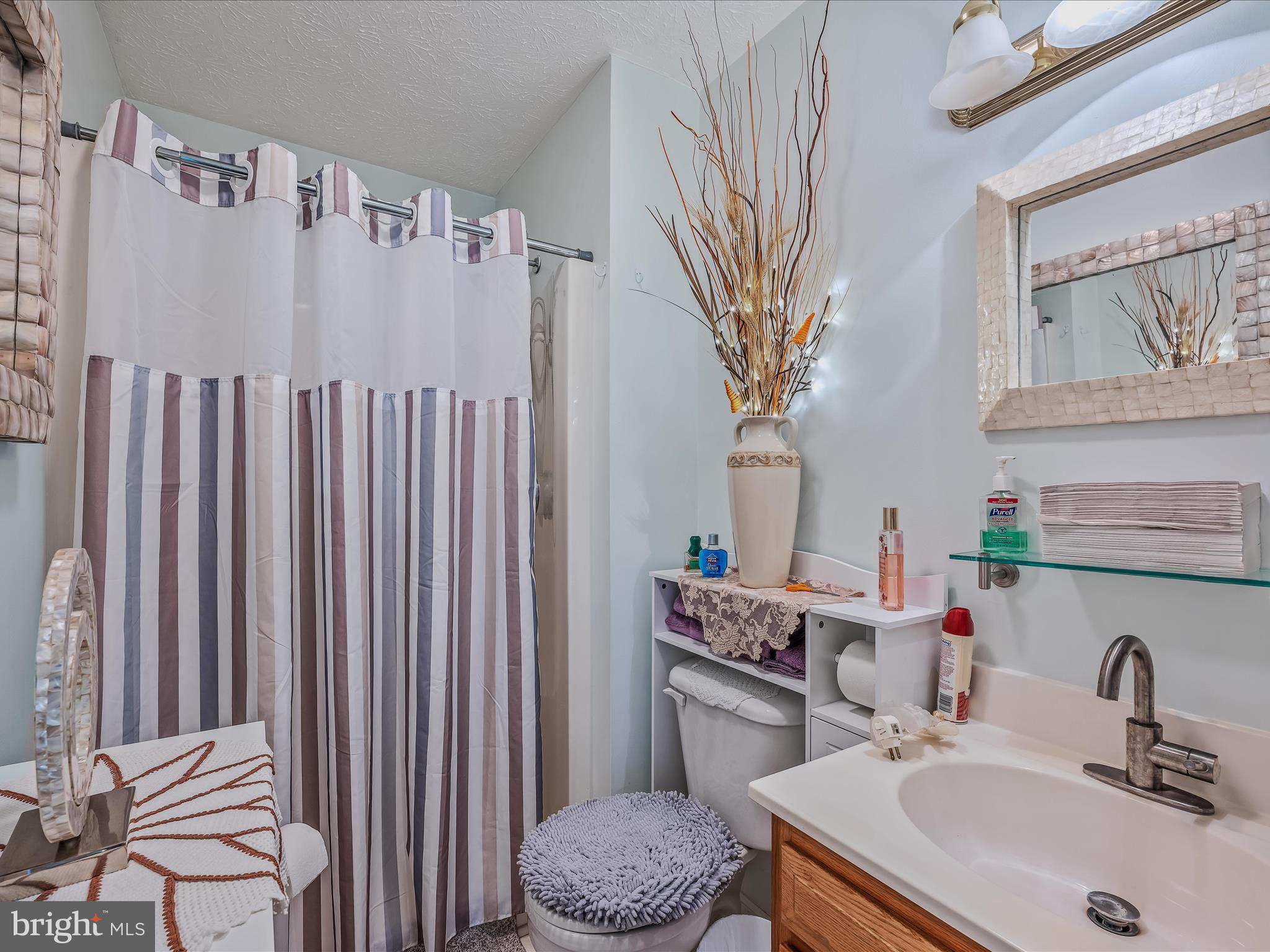 154 Brooklyn's Way Great Cacapon, WV 25422 - Photo 24 of 64 a bathroom with a sink a toilet and a mirror