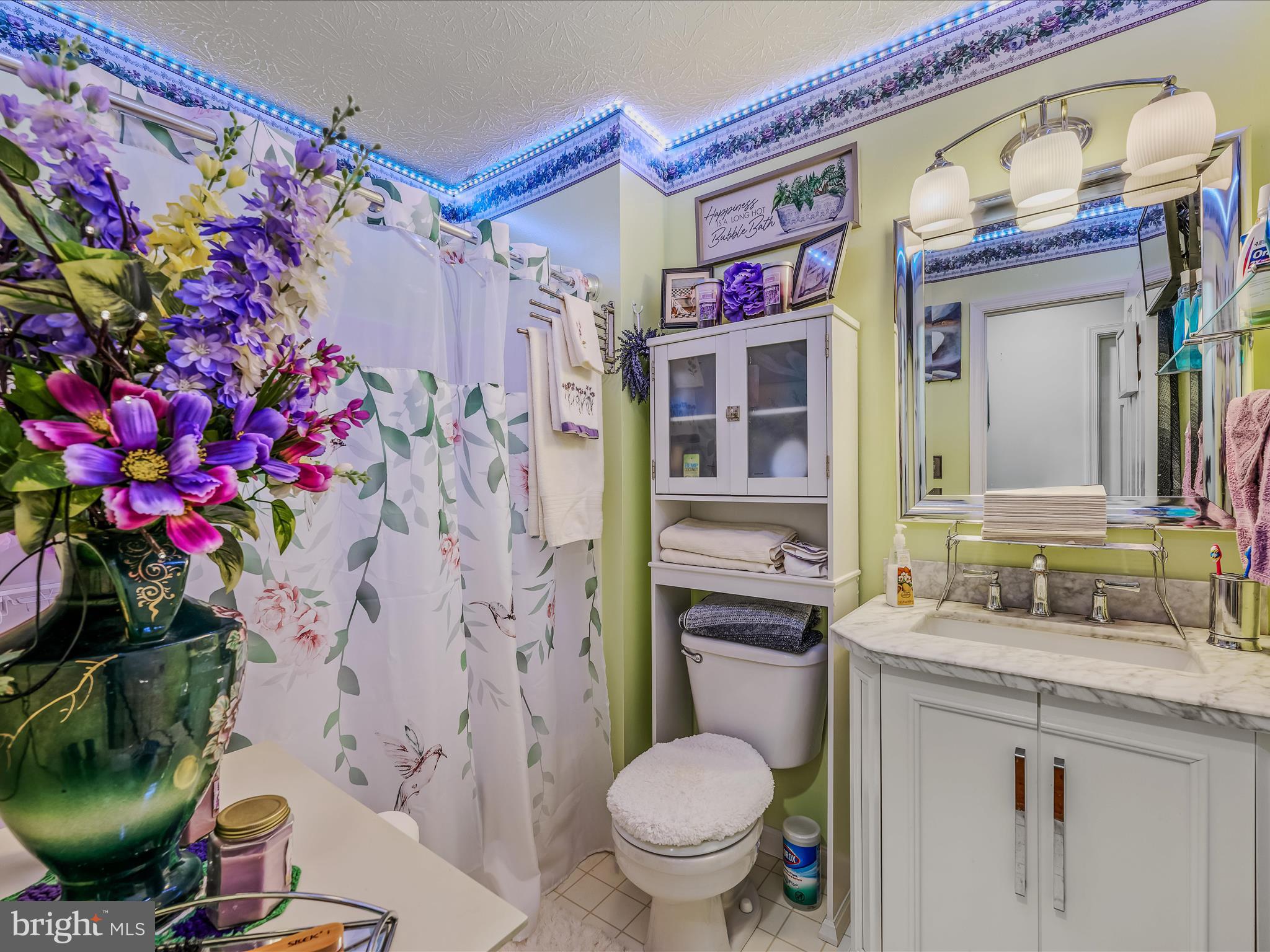 154 Brooklyn's Way Great Cacapon, WV 25422 - Photo 27 of 64 a bathroom with a granite countertop toilet sink and mirror