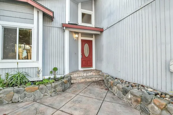 a front view of a house