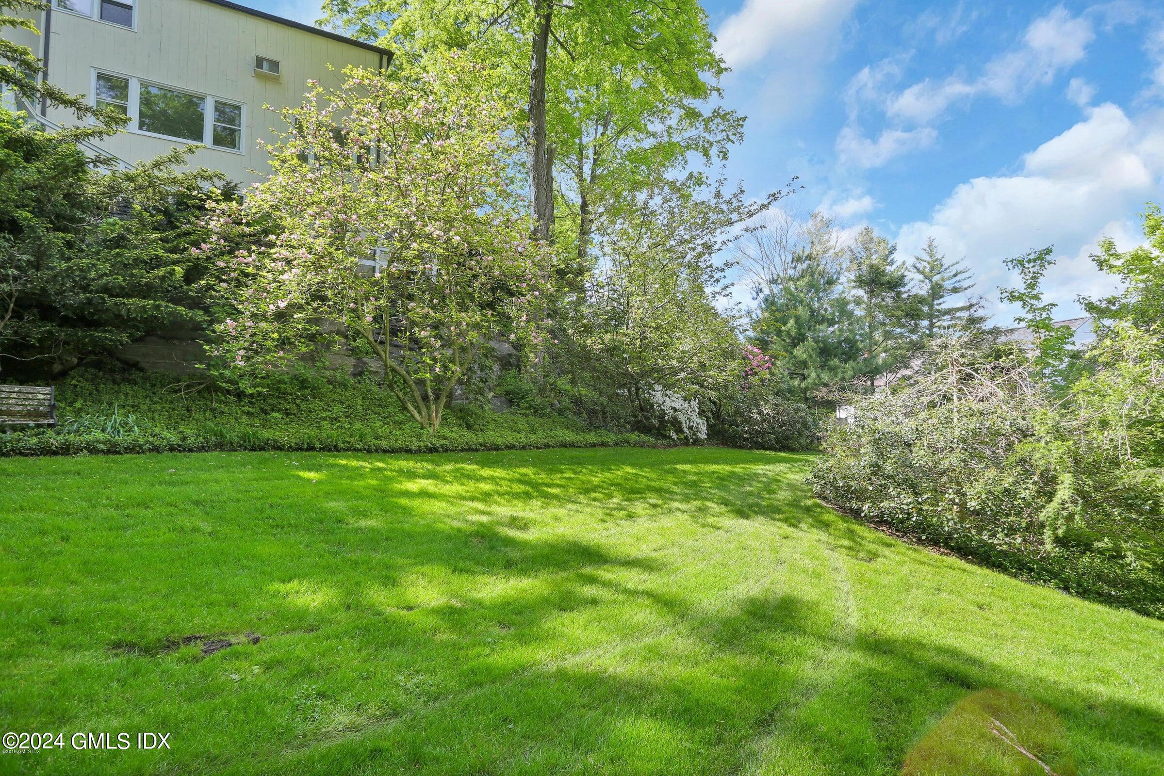 20 Martin Dale Greenwich, CT 06830 - Photo 17 of 25 a view of a yard with plants and large trees