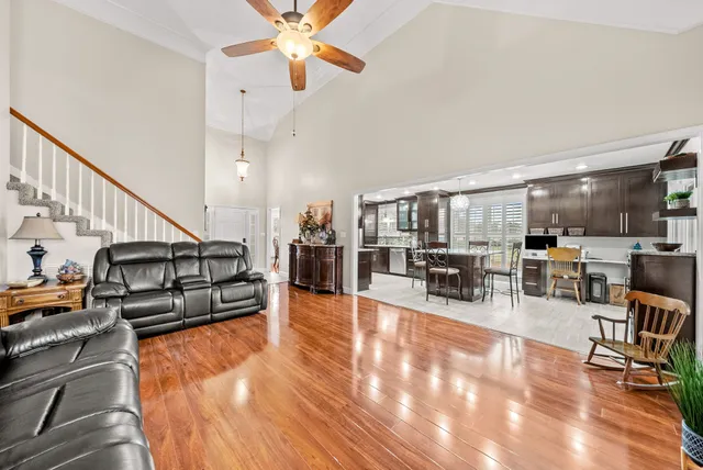 a kitchen with a table and chairs in it