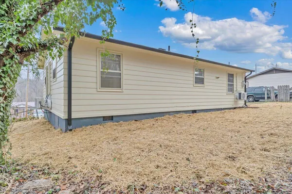 a backyard of a house