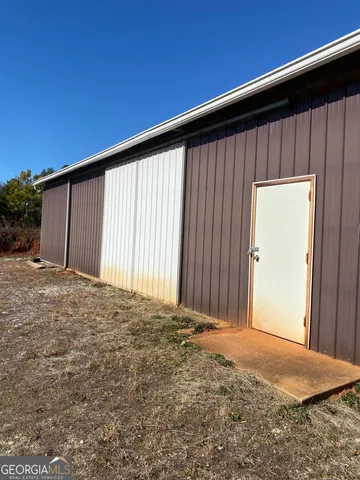 a view of wooden house
