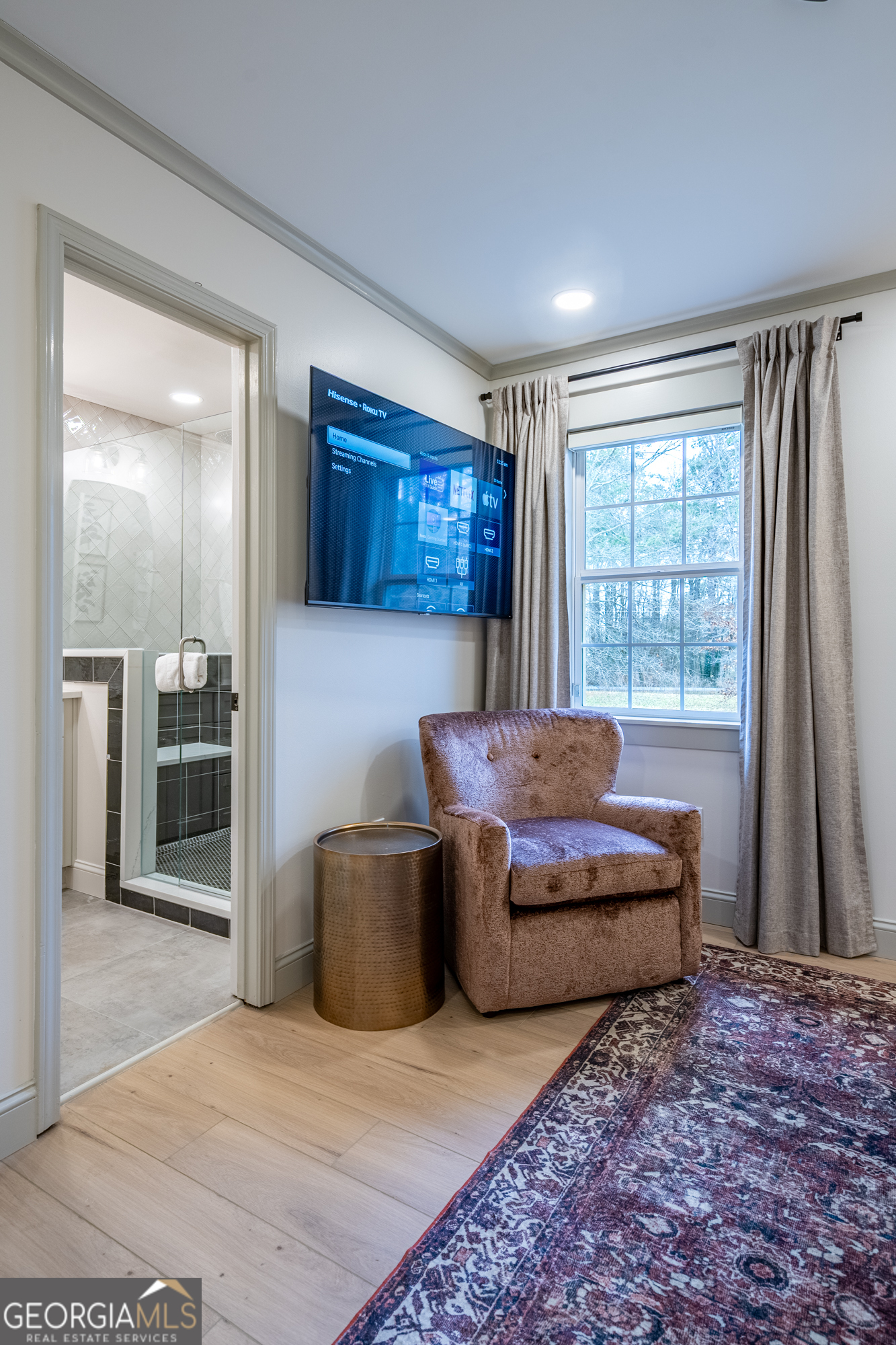 26 Jennifer Lane Rydal, GA 30171 - Photo 25 of 35 a living room with couch cabinet and a flat screen tv