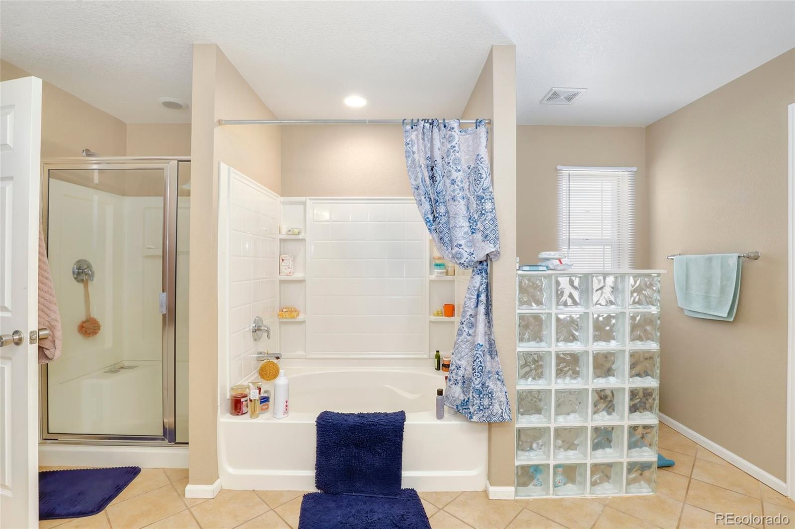 5380 Liverpool Street Denver, CO 80249 - Photo 20 of 30 a bathroom with a bathtub and shower