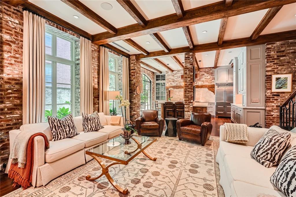 2440 Peachtree Road Northwest, Unit 9 Atlanta, GA 30305 - Photo 8 of 48 a living room with furniture and floor to ceiling windows