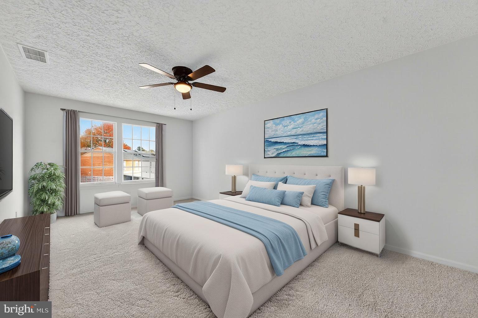 212 Chinnick Avenue Hamilton, NJ 08619 - Photo 12 of 17 a bedroom with a bed and a chandelier