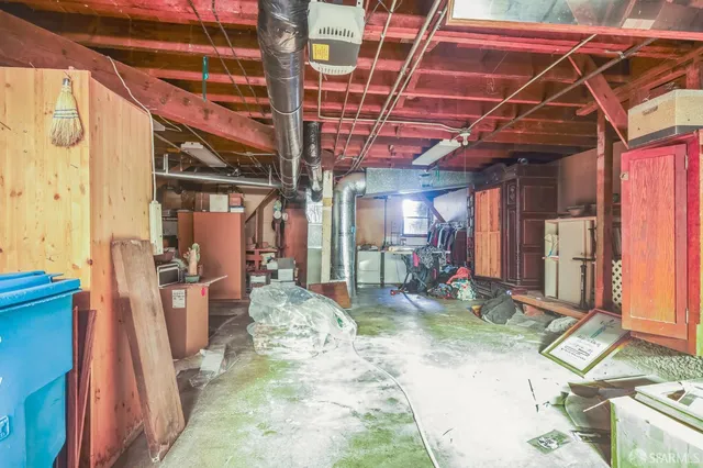 a view of a storage room