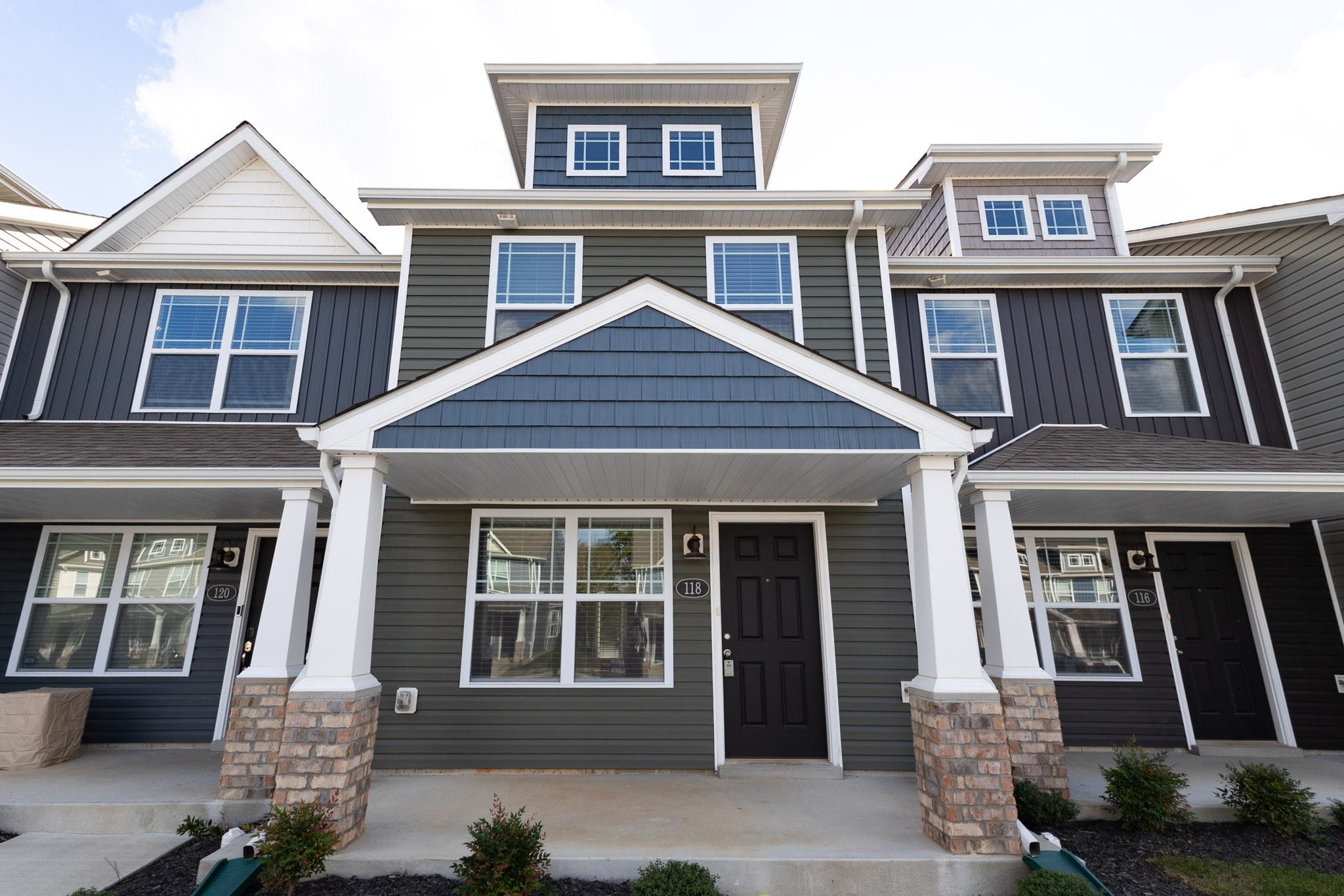 a front view of a house
