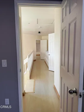 a view of a glass door