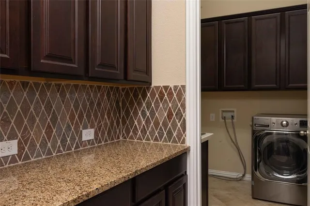 a view of a storage and utility room