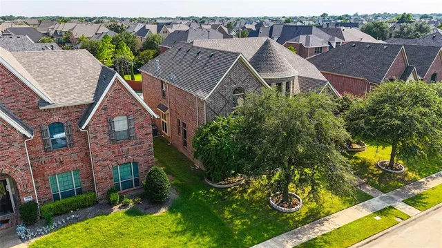 an aerial view of multiple houses