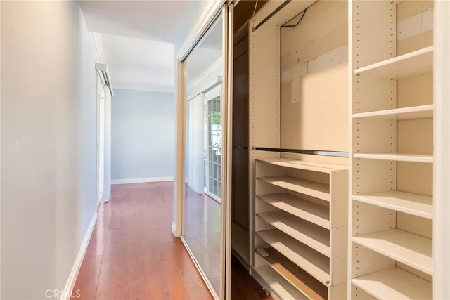 a view of a walk in closet