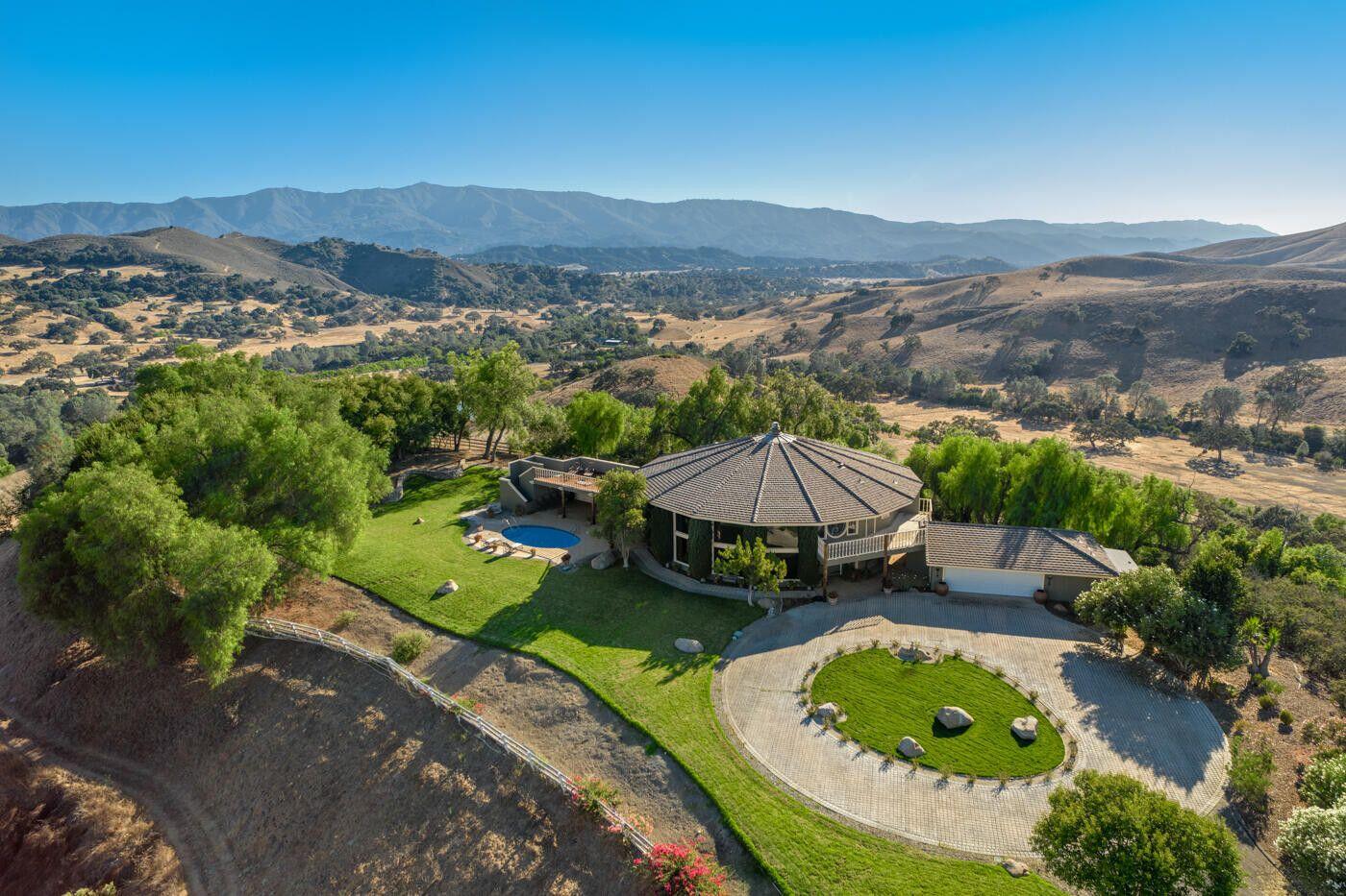 1750 Rambling Oaks Road Santa Ynez, CA 93460 - Photo 23 of 45 an aerial view of a house