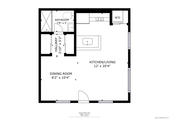 a picture of a bench in front of a wall