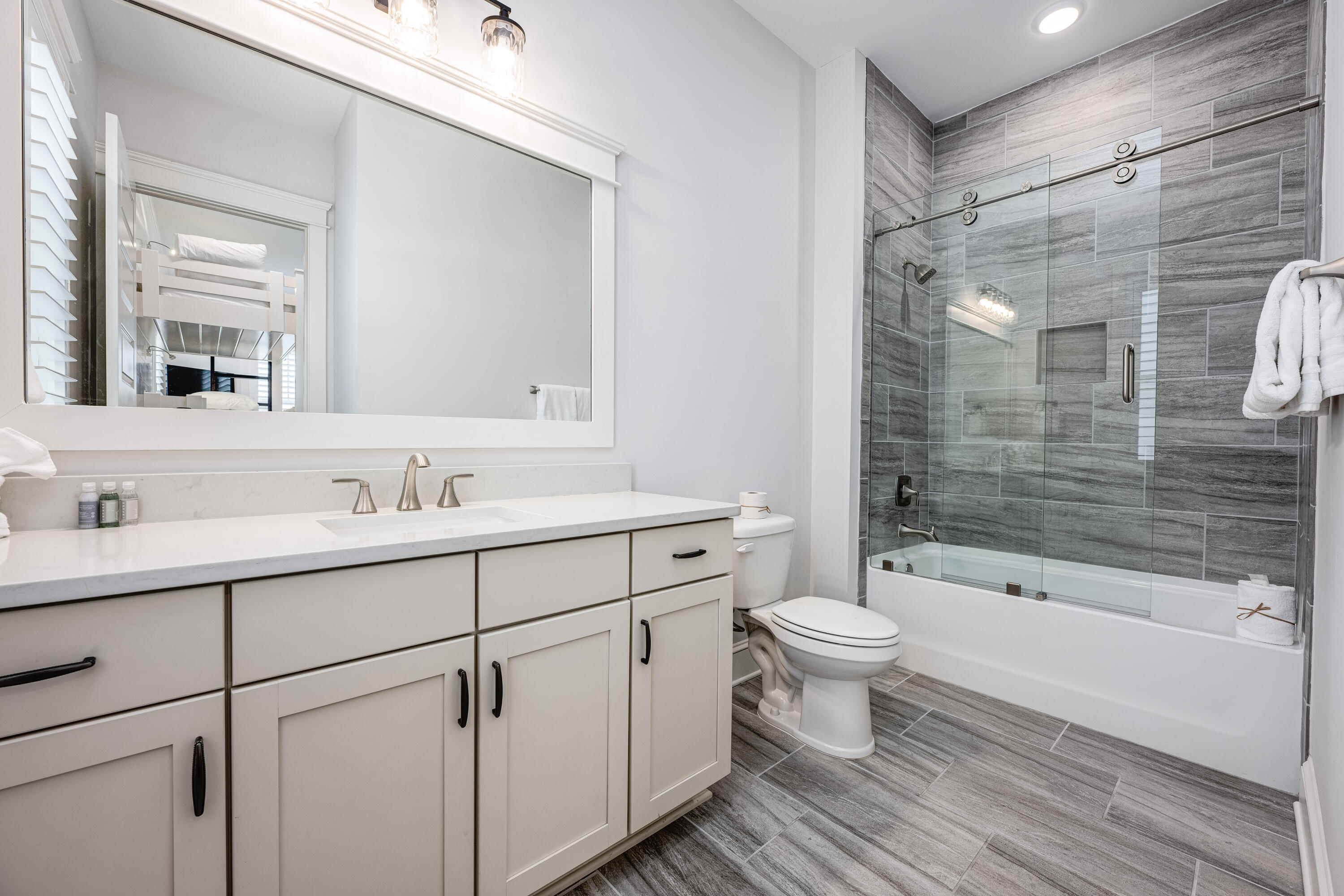 161 Siasconset Ln Inlet Beach Inlet Beach, FL 32461 - Photo 21 of 46 a bathroom with a double vanity sink toilet and shower