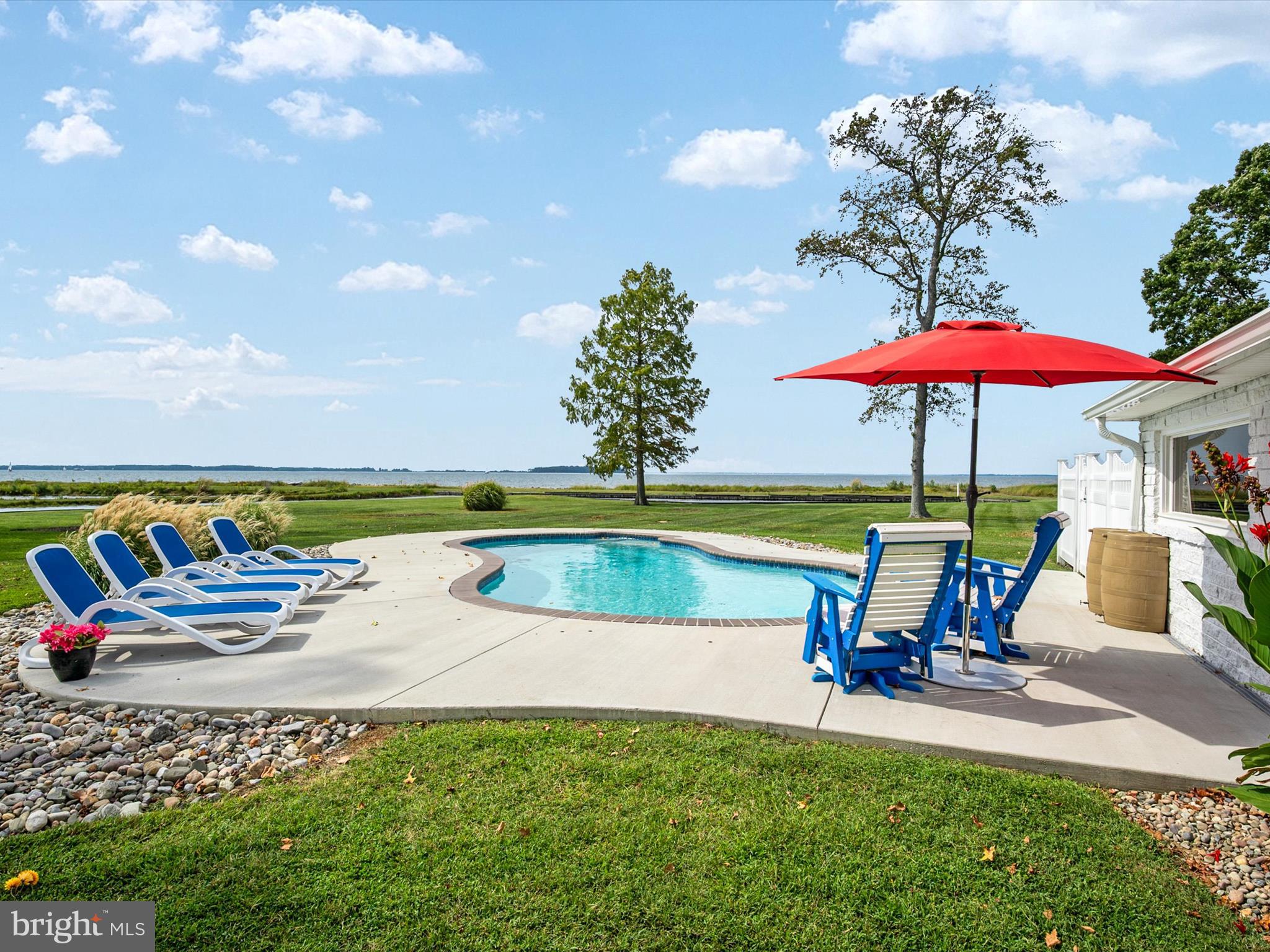 133 Kilby Point Queenstown, MD 21658 - Photo 70 of 87 a view of a swimming pool with a patio