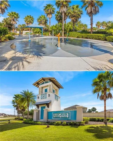 a view of a city with an ocean view