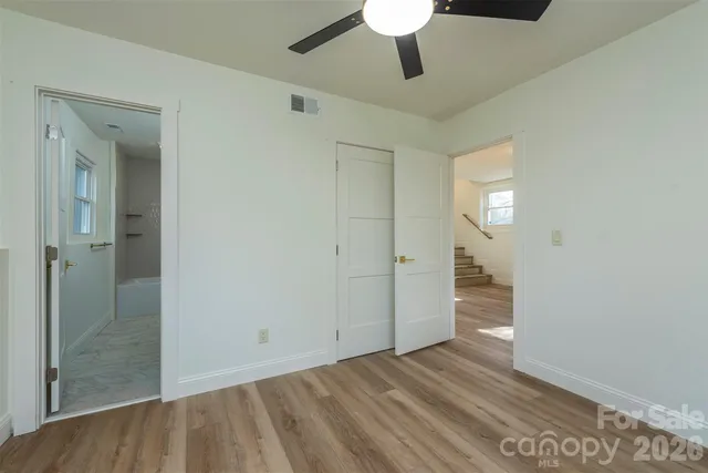 a view of an empty room and a gallery