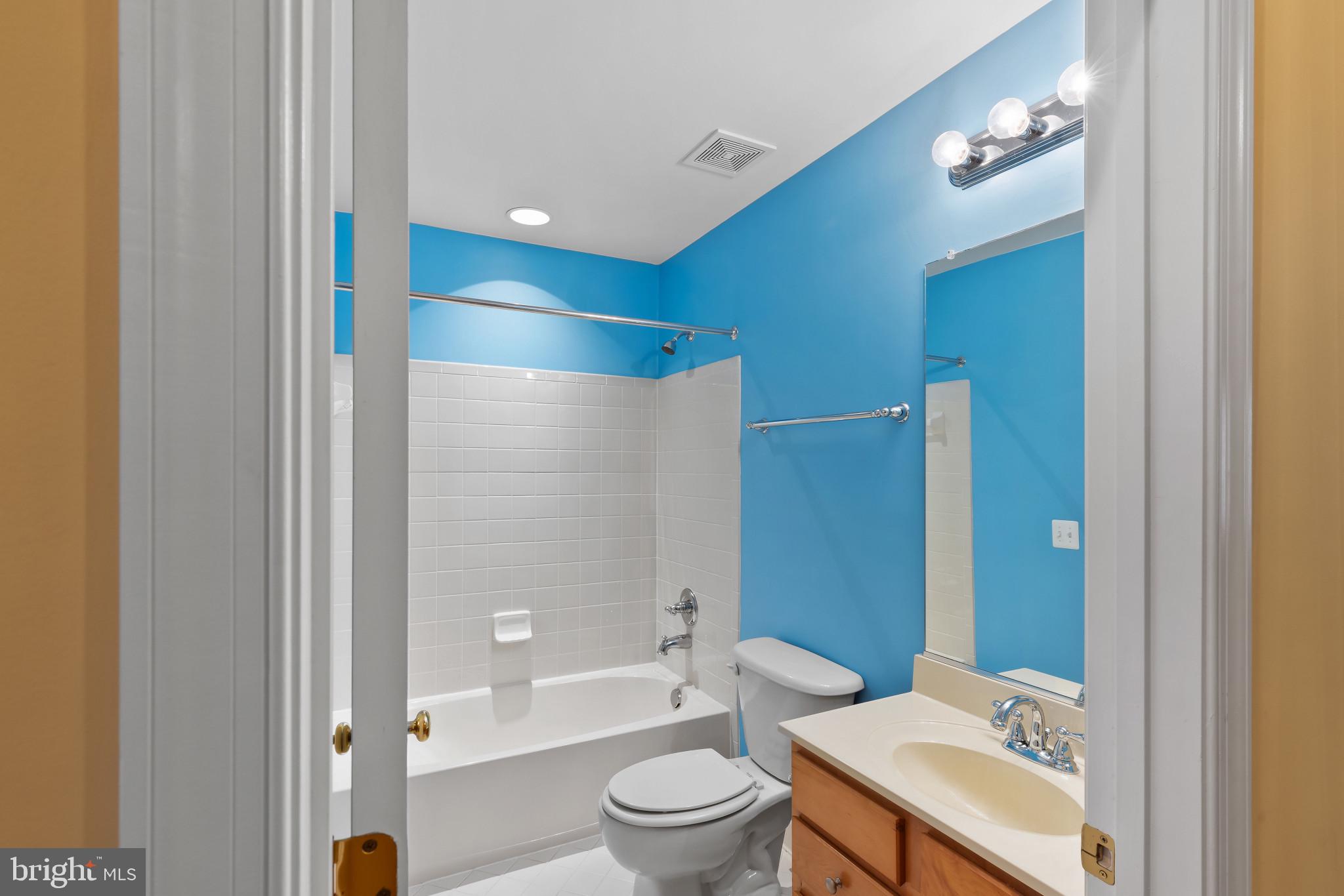 2433 Killarney Terrace Odenton, MD 21113 - Photo 32 of 48 a bathroom with a sink a toilet a mirror and shower