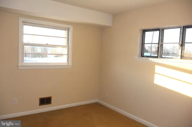 an empty room with a window