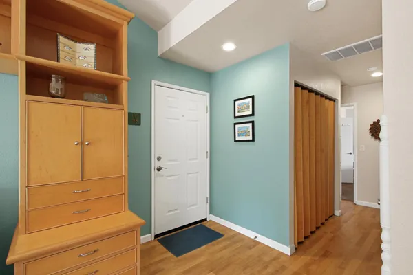 a view of a closet area