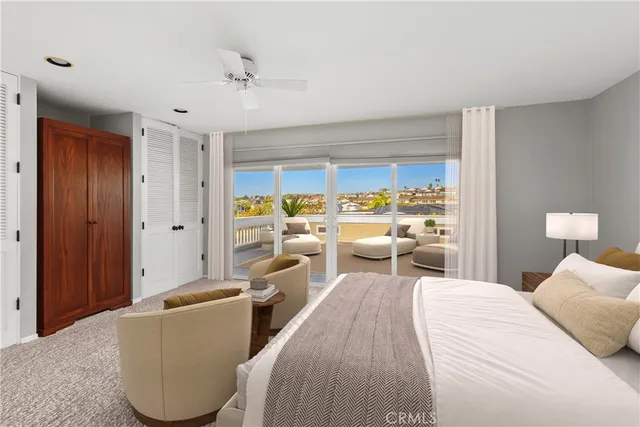 a view of a lake from a yard