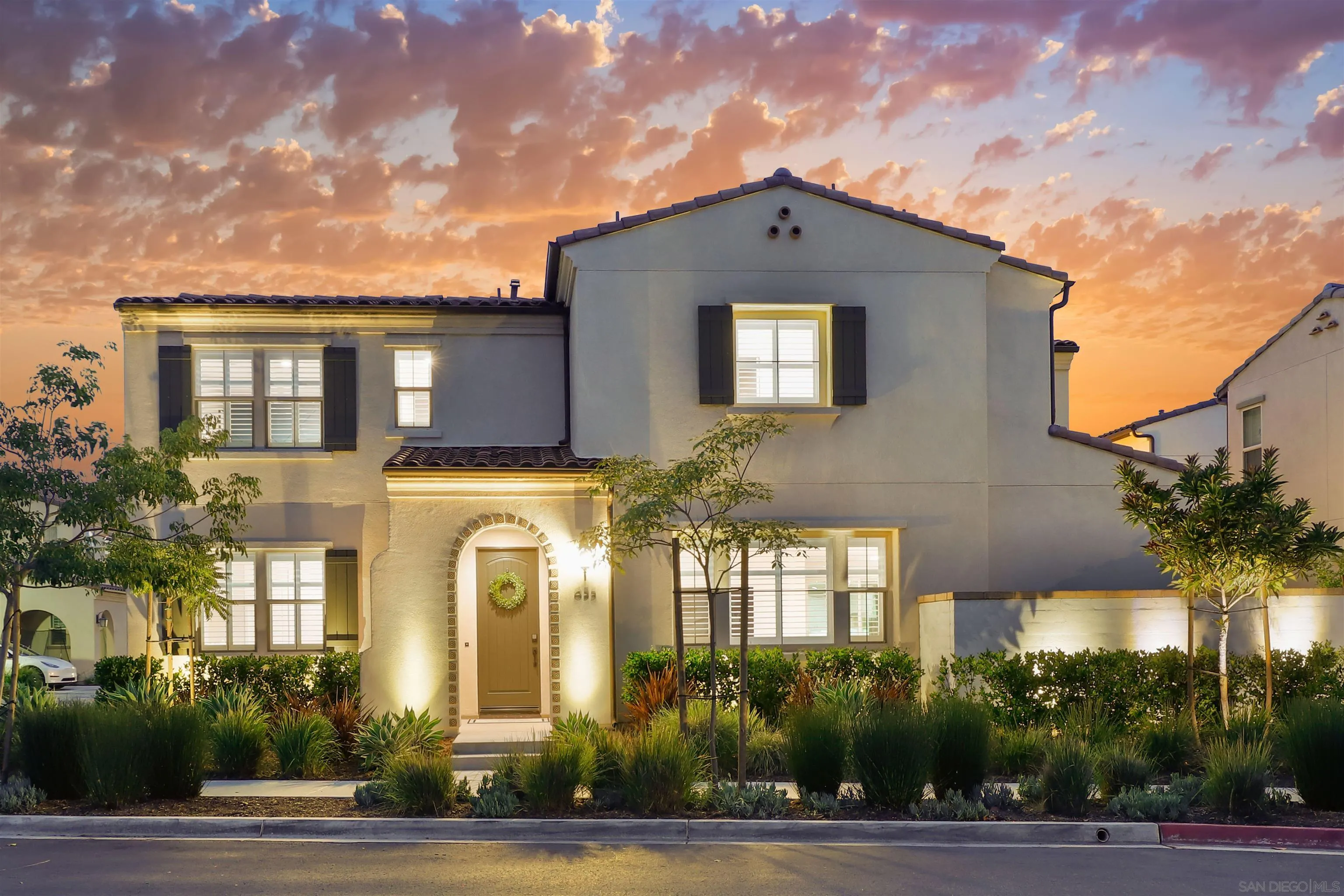 a front view of a house