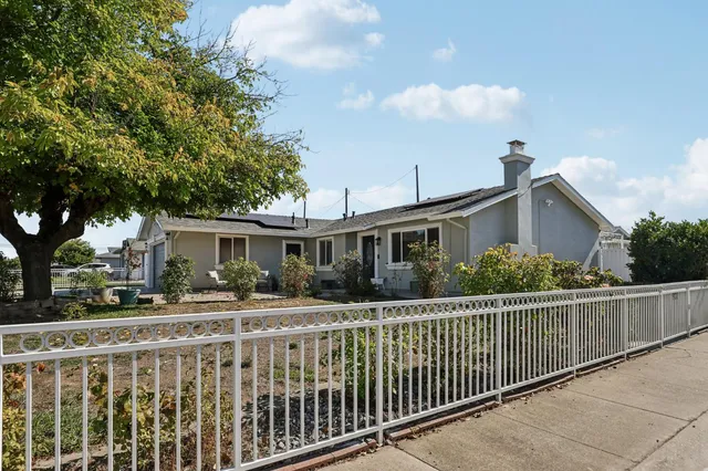 a house view with a garden