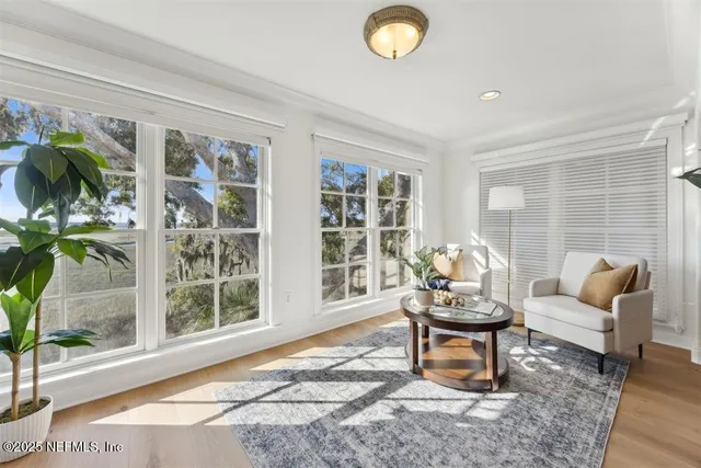 a view of a sky from a balcony