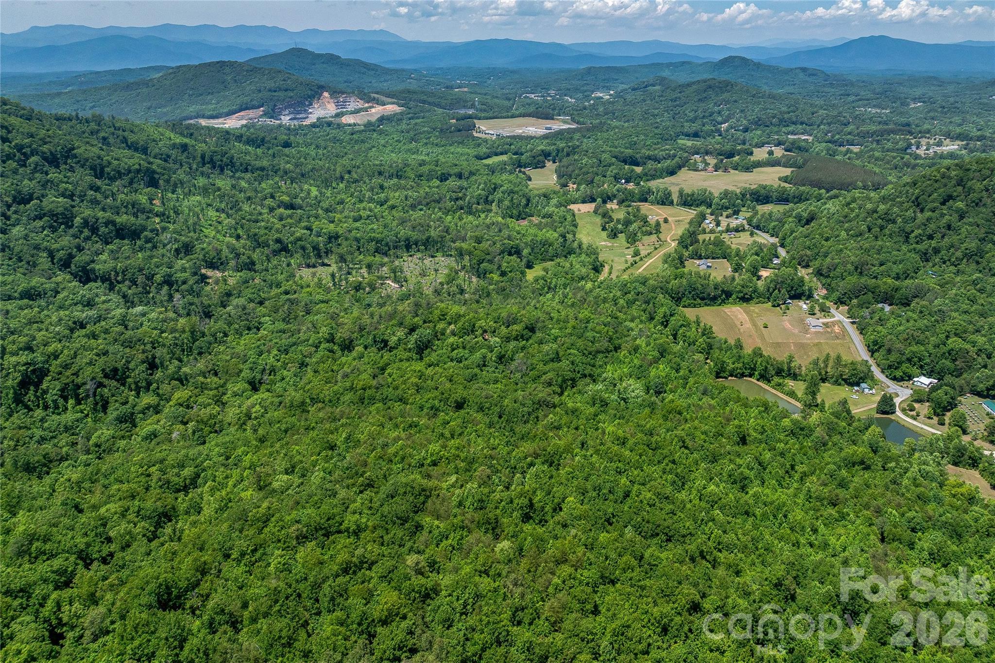 180 Fat Wall Road Marion, NC 28752 - Photo 6 of 32 a view of a lush green forest with a house and a forest