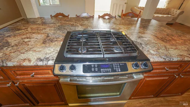 a close view of stove