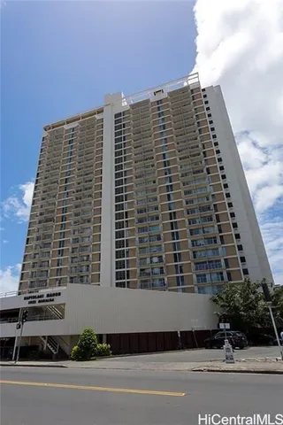 a front view of a building