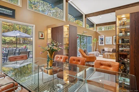 a living room filled with furniture