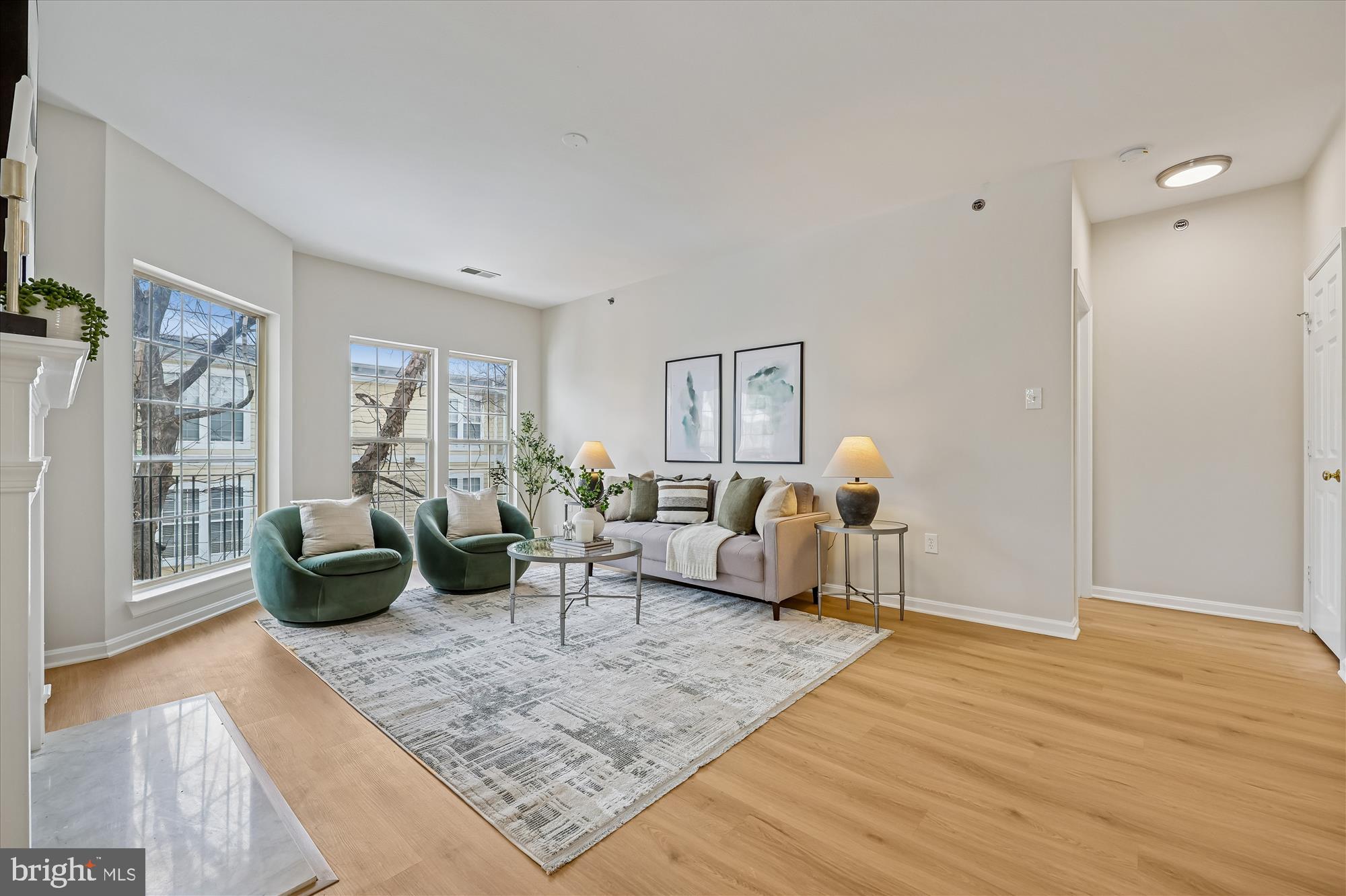 106 Booth Street, Unit 34 Gaithersburg, MD 20878 - Photo 3 of 46 a living room with furniture rug and wooden floor