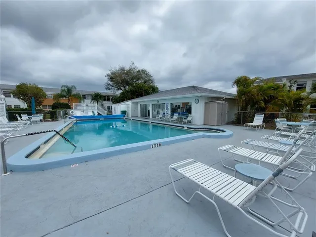 an outdoor view with patio