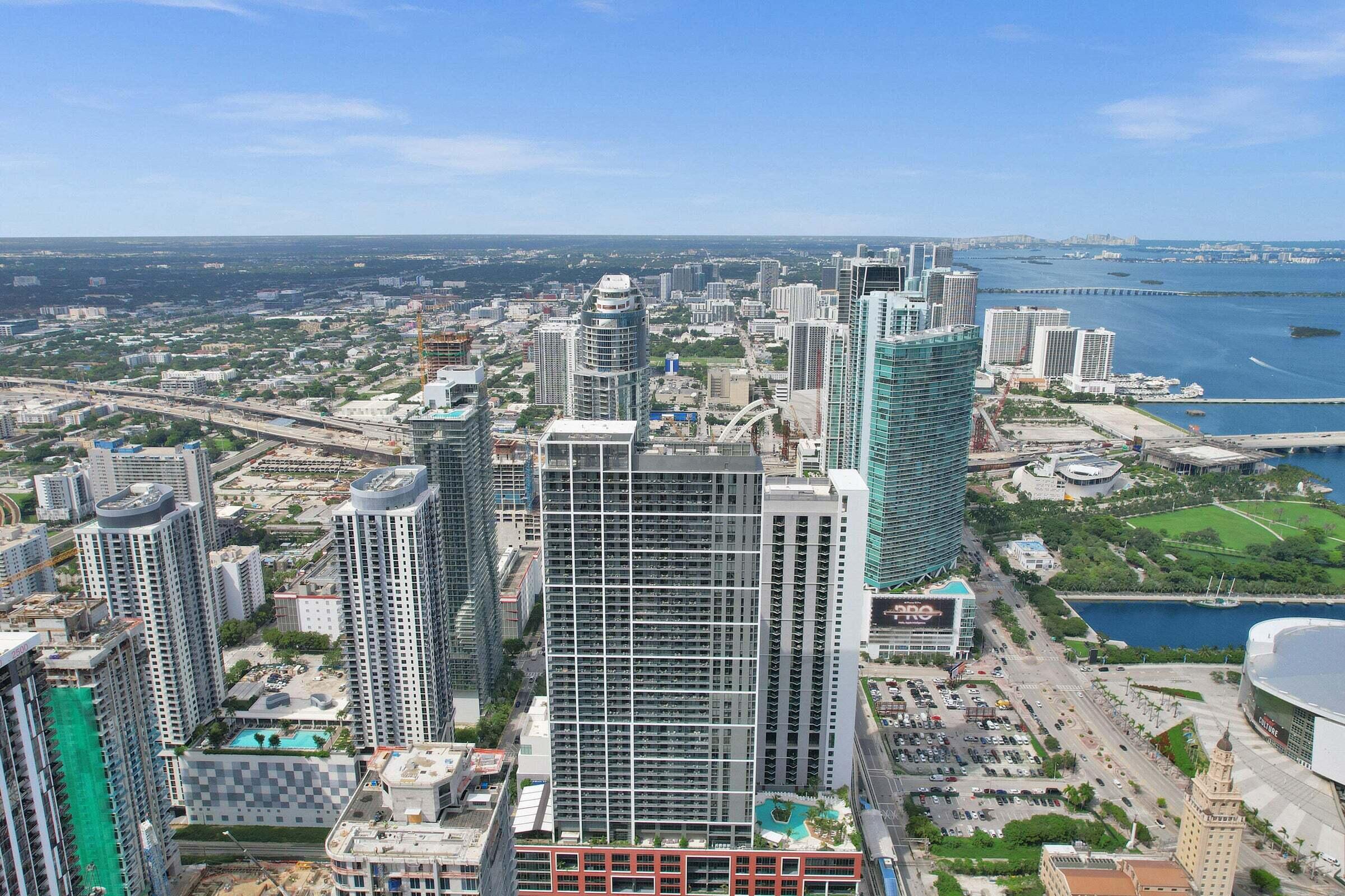 159 Northeast 6th Street, Unit 4813 Miami, FL 33132 - Photo 28 of 34 a view of a city with tall buildings
