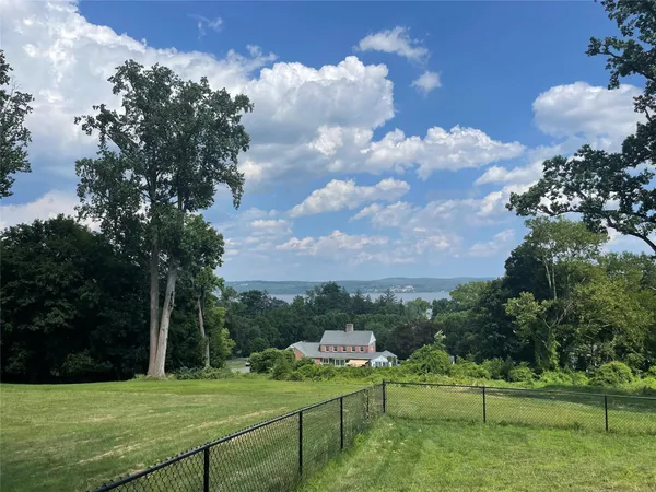 a view of a golf course with a garden