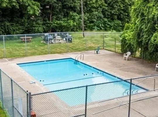 a view of a backyard