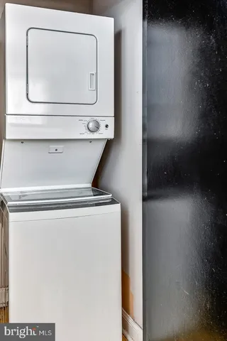 a close view of washer and dryer