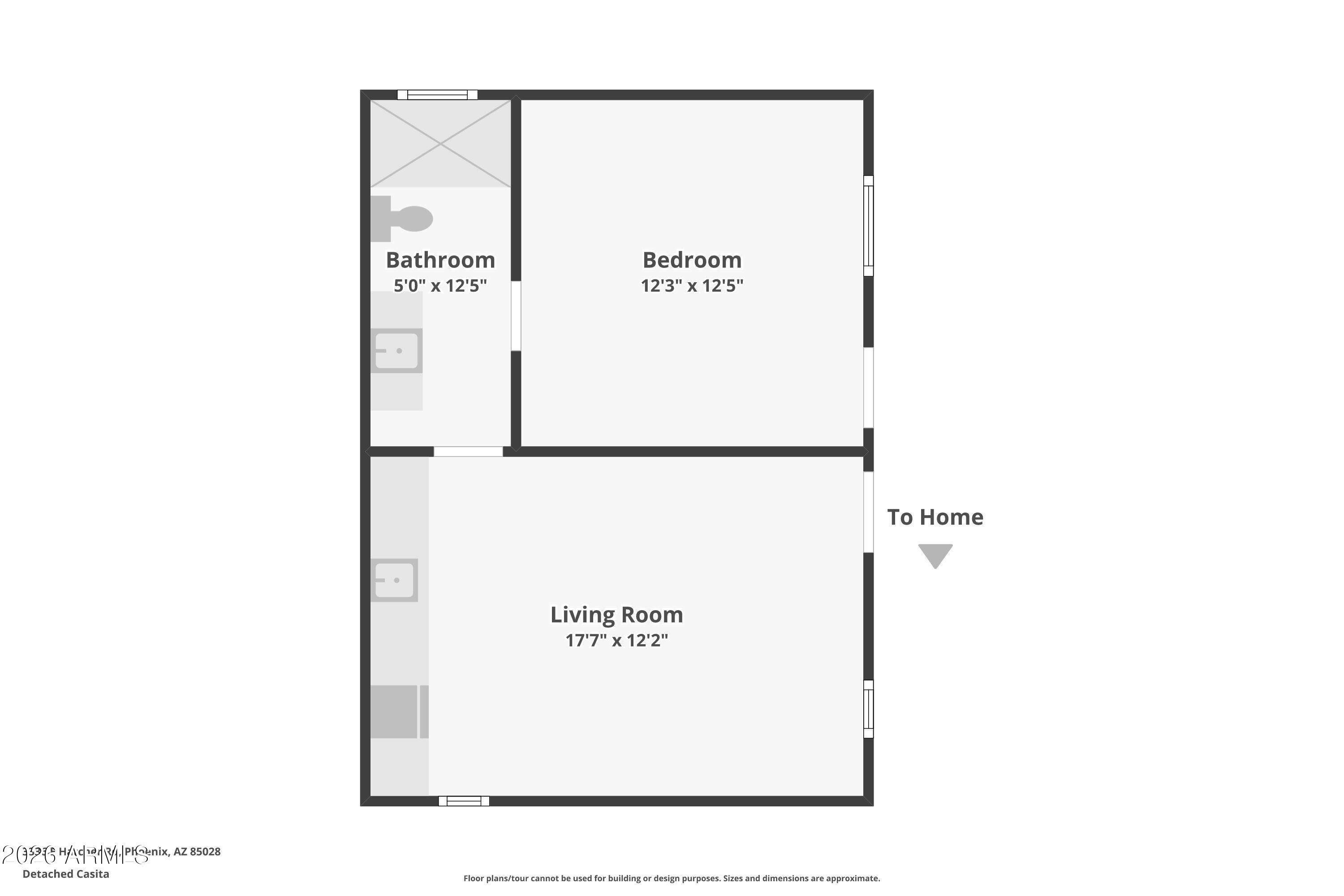 3336 East Hatcher Road Phoenix, AZ 85028 - Photo 38 of 38 Casita Floor Plan
