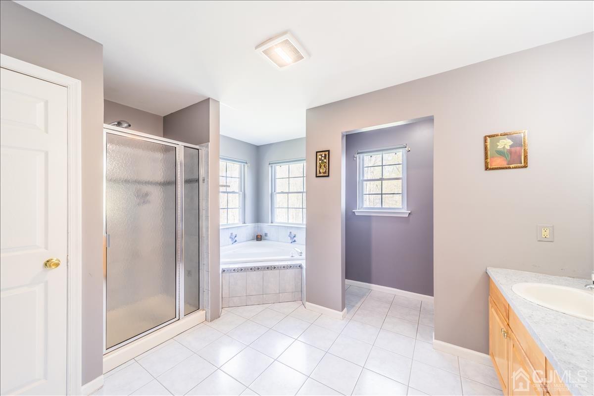 46 Potomac Road Monmouth Junction, NJ 08852 - Photo 25 of 42 a bathroom with a tub shower and sink