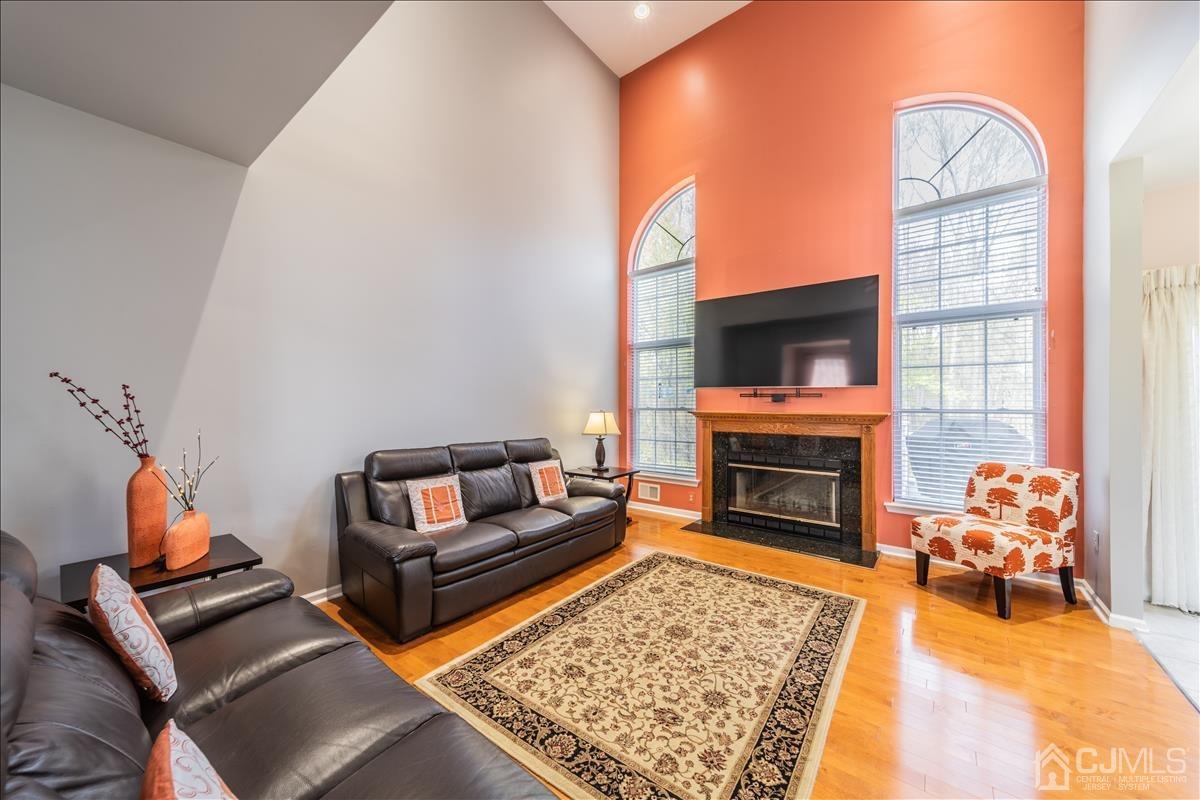 46 Potomac Road Monmouth Junction, NJ 08852 - Photo 7 of 42 a living room with furniture a rug and a fireplace