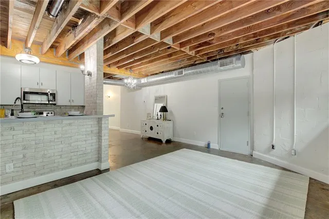 a view of storage and utility room