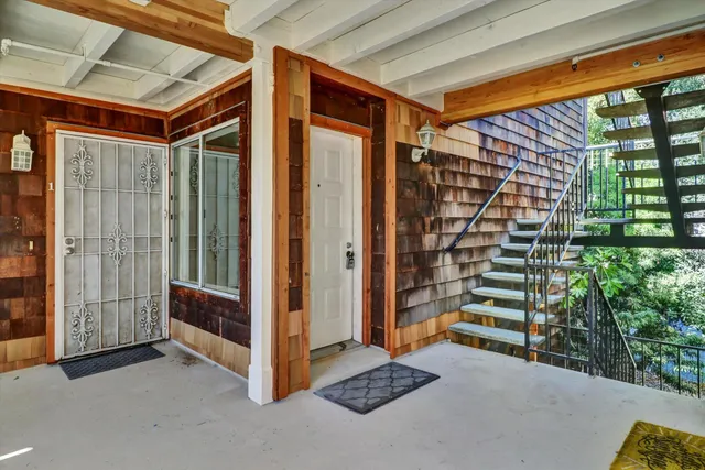 a view of front door and porch